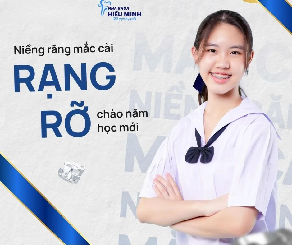 Niềng răng mắc cài cho học sinh tại Nha khoa Hiếu Minh